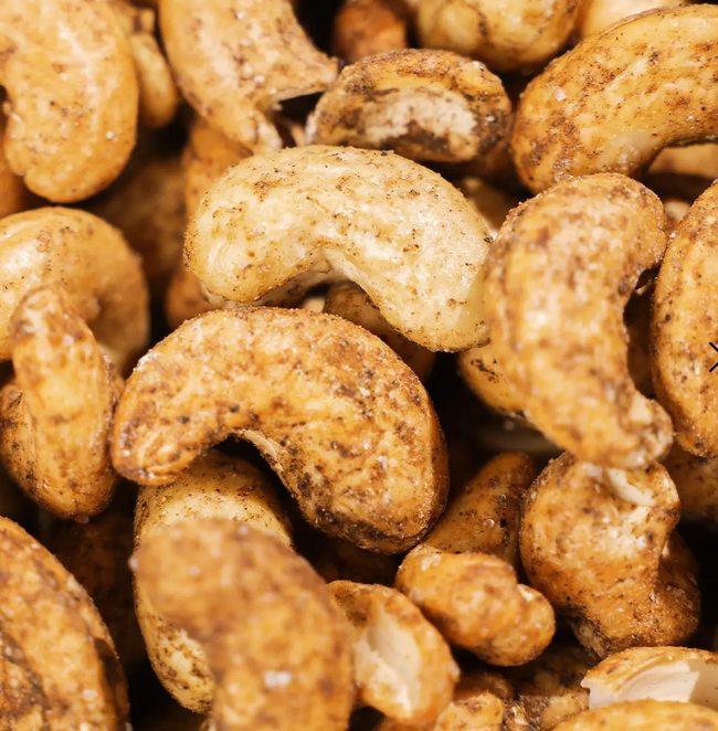 Cashews mit Pfeffer & Knoblauch im Pfandglas