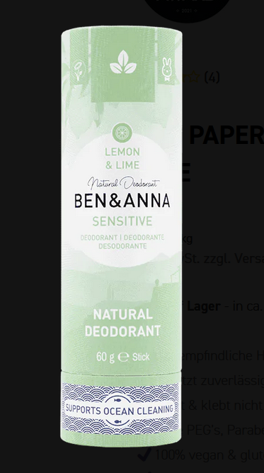 Deo Papertube Sensitive - Lemon&Lime