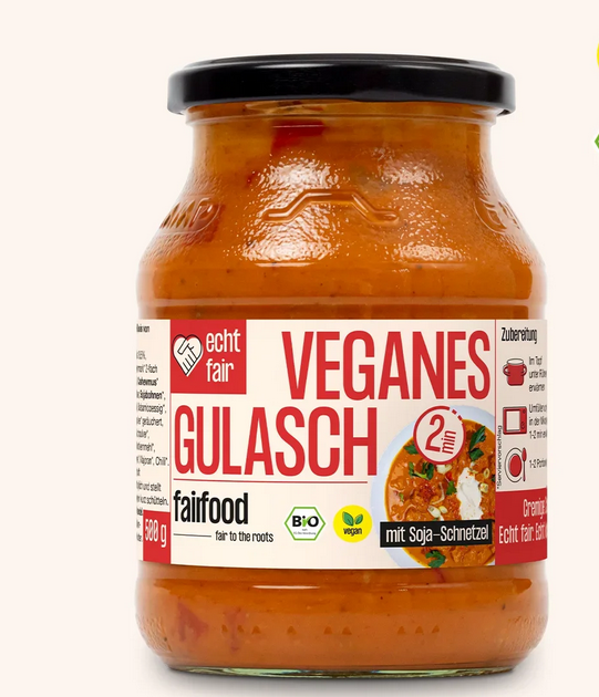 Gulasch (vegan) im Pfandglas