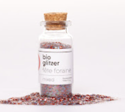 Glitzer im Glasflacon
