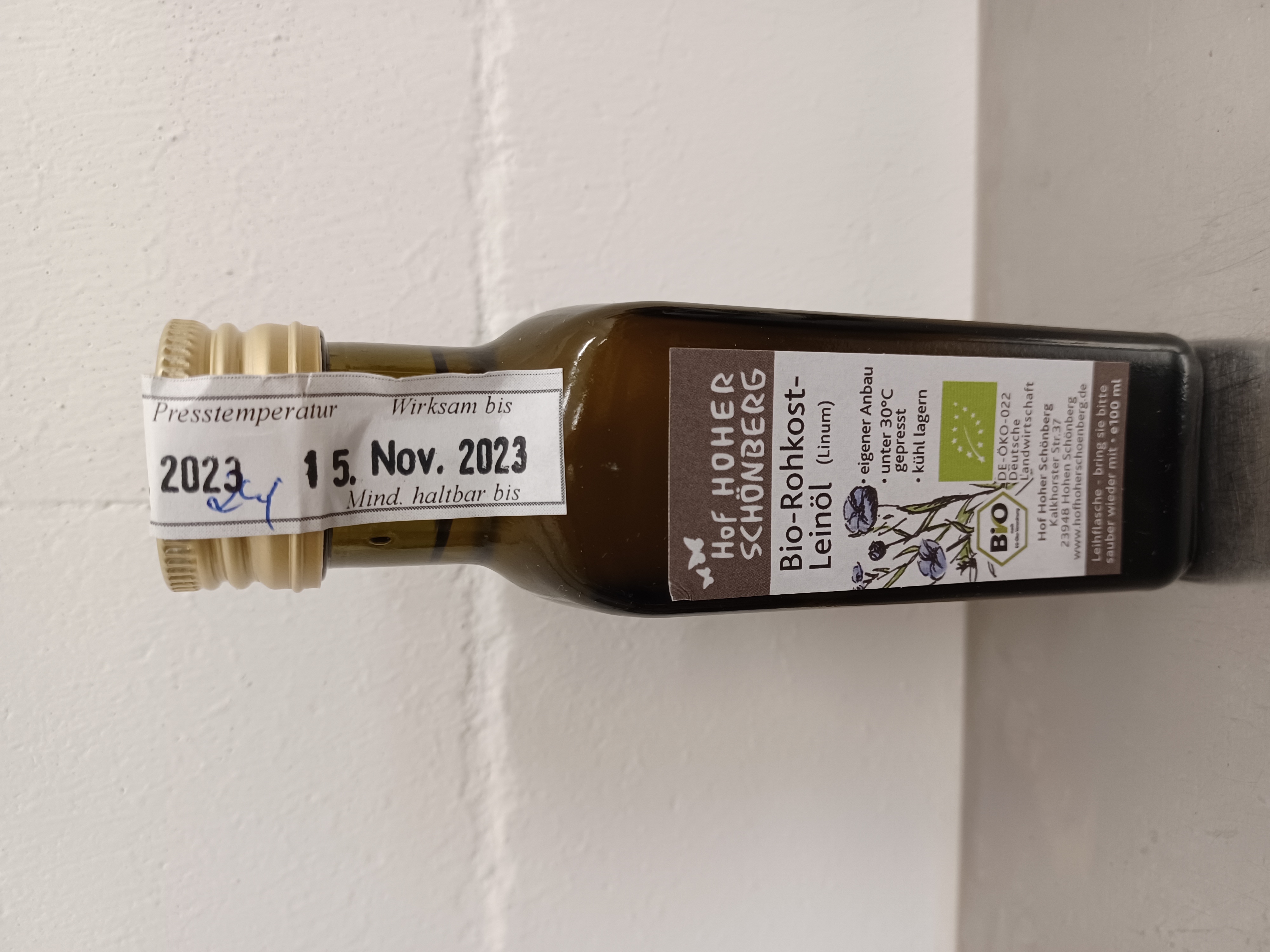 Leinöl 100 ml (Rohkostqualität)